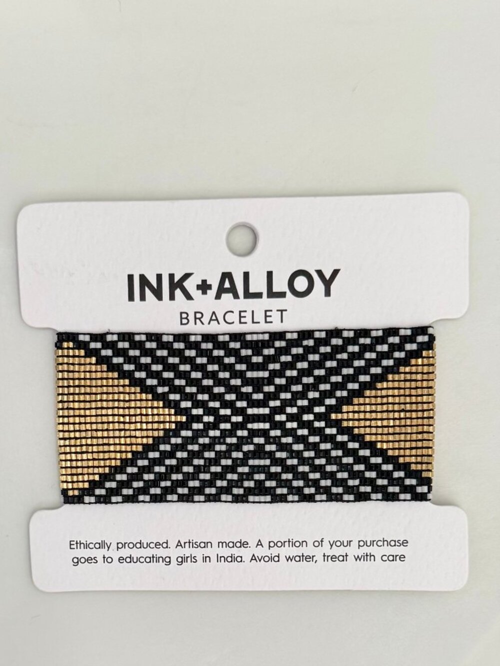 INK + ALLOY Beaded Cuff Bracelet for Brooklyn Luxe Seed Bead Stretch Boho NEW